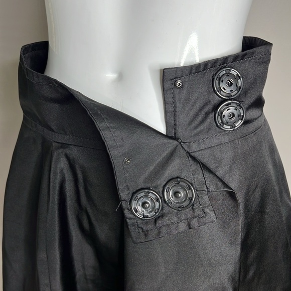 Giambattista Valli US Sz 6 Black 100% Heavy Silk 29” Midi A Line Skirt - Picture 3 of 10